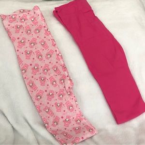 Snag Tights Carebears and solid pink tights